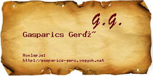 Gasparics Gerő névjegykártya